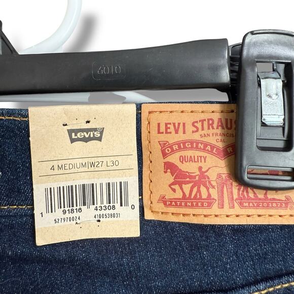 NEW Levi's 720 Size 4 High Rise Super Skinny Jeans Size 27 Blue Denim Slim Fit - Picture 7 of 7